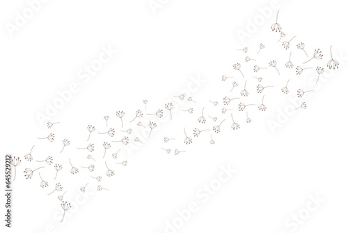 Fototapeta Naklejka Na Ścianę i Meble -  Dandelion Flower Logo Design Simple Vector Minimalist Symbol Template