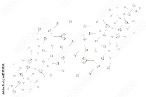 Dandelion Flower Logo Design Simple Vector Minimalist Symbol Template