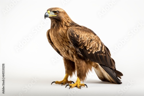 Golden Eagle Aquila chrysaetos, blank for design. Bird close-up. Background with place for text