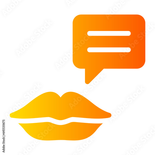freedom of speech gradient icon