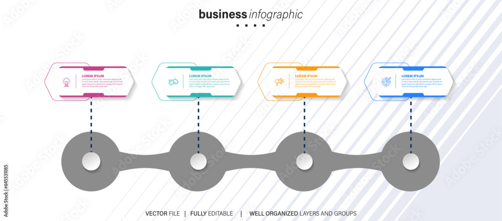 Presentation business infographic template vector. Presentation business infographic template vector.