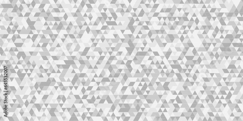 Abstract gray and white small squre geomatric triangle background. Abstract geometric pattern gray and white Polygon Mosaic triangle Background, business and corporate background.