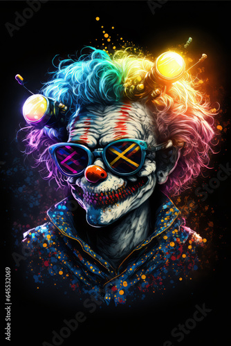 Clown with shades