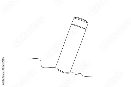 A tumbler for hot water. Tumbler one-line drawing