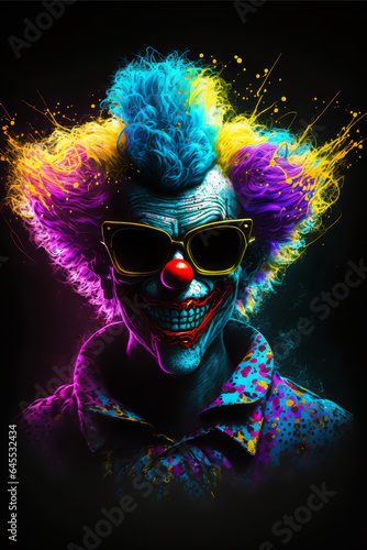 Clown with shades 