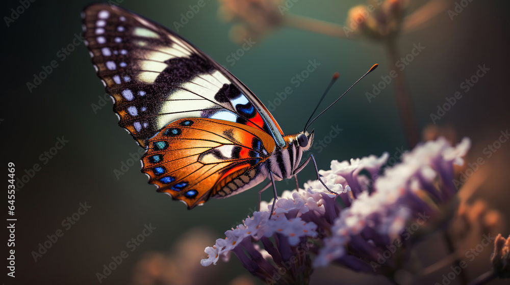 The Serene Aura of a Butterfly. Generative AI The Serene Aura of a Butterfly. Generative AI