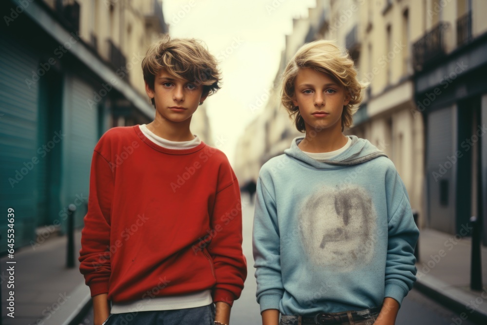 Nostalgic 90s vibes. Boys in Paris: The essence of 1990s urban cool. Nostalgic 90s vibes. Boys in Paris: The essence of 1990s urban cool.