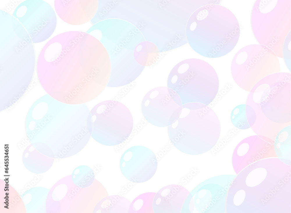 いっぱいのシャボン玉が浮かぶ背景イラスト いっぱいのシャボン玉が浮かぶ背景イラスト