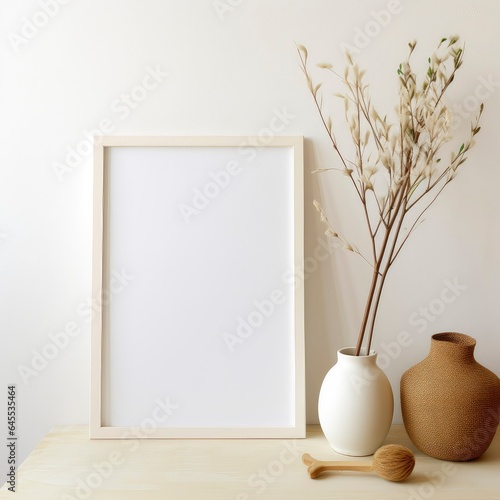 Empty frame on living room table