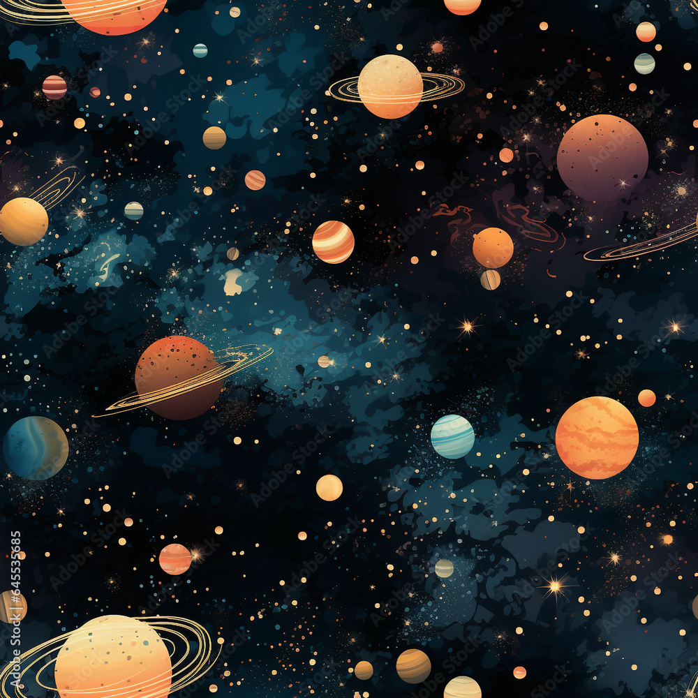 celestial bodies dark backgrounds seamless, pattern, texture, background