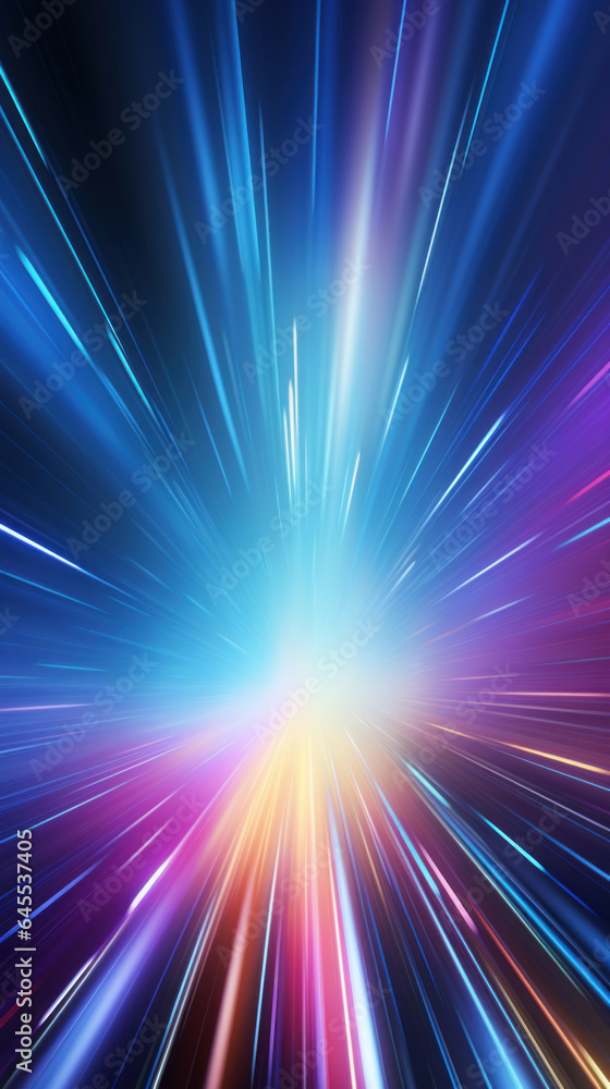 Fototapeta premium Flying lights. Pink, blue colors. Abstract background.