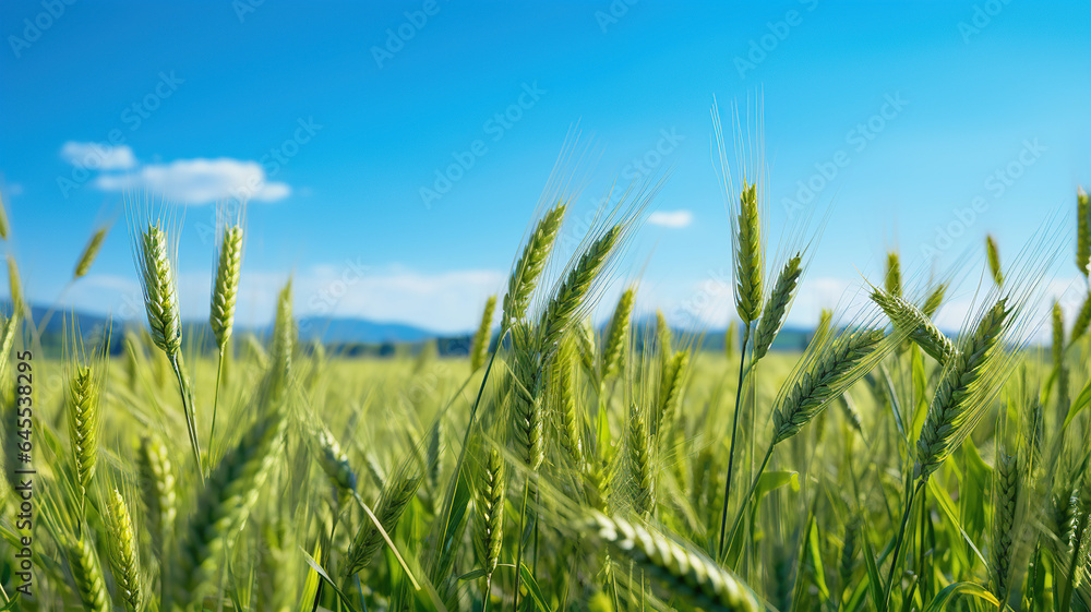Rolling Fields of Golden Wheat Under a Blue Sky Rolling Fields of Golden Wheat Under a Blue Sky