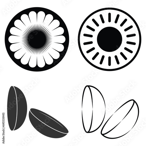 contact lens icon vector