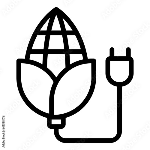 Biomass outline icon