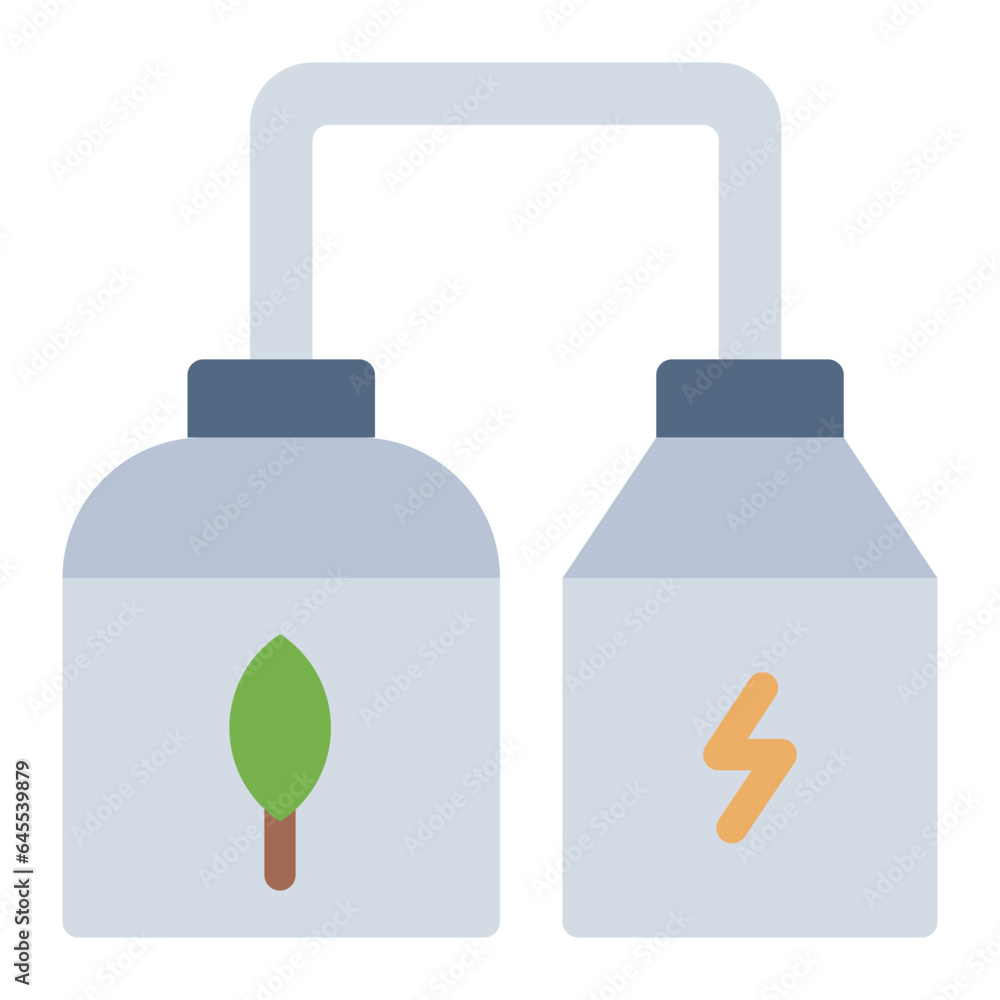 Biogas flat icon Biogas flat icon