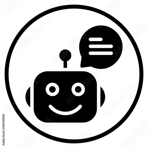 chatbot glyph icon