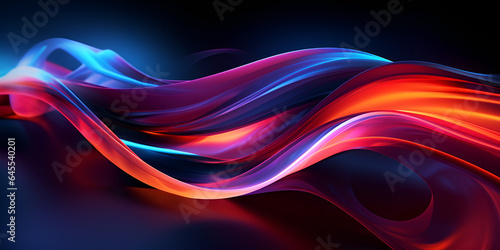 Futuristic abstract backdrop hightech elements precision patterns vibrant hues luminescent lines merge innovation