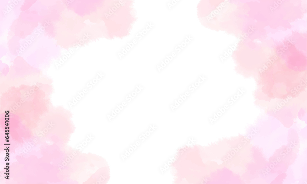 Vector pink soft watercolor abstract texture background