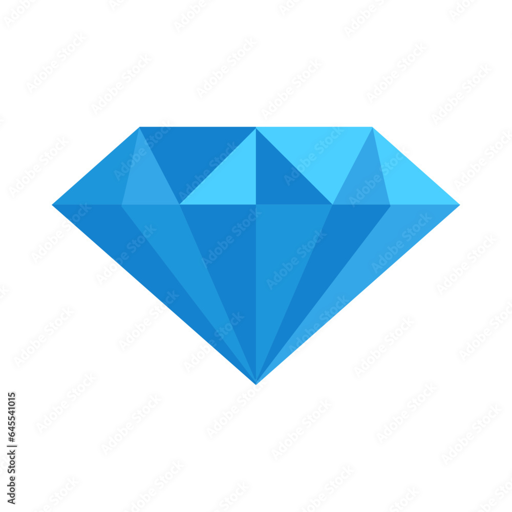 Vector simple vector illustration of a blue diamond on white background Vector simple vector illustration of a blue diamond on white background