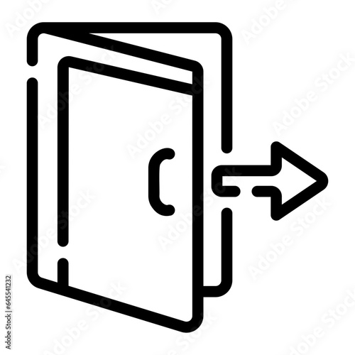 exit Line Icon