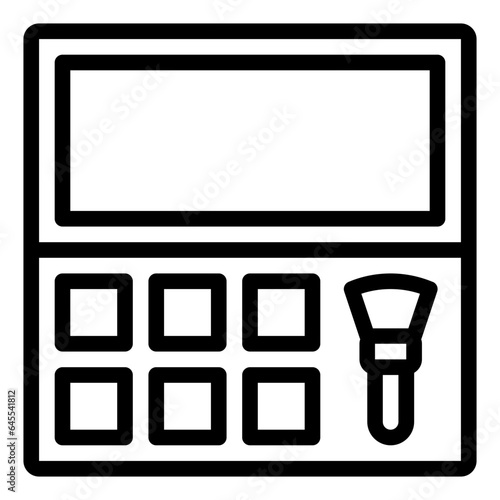 Eyeshadow makeup cosmetic outline icon