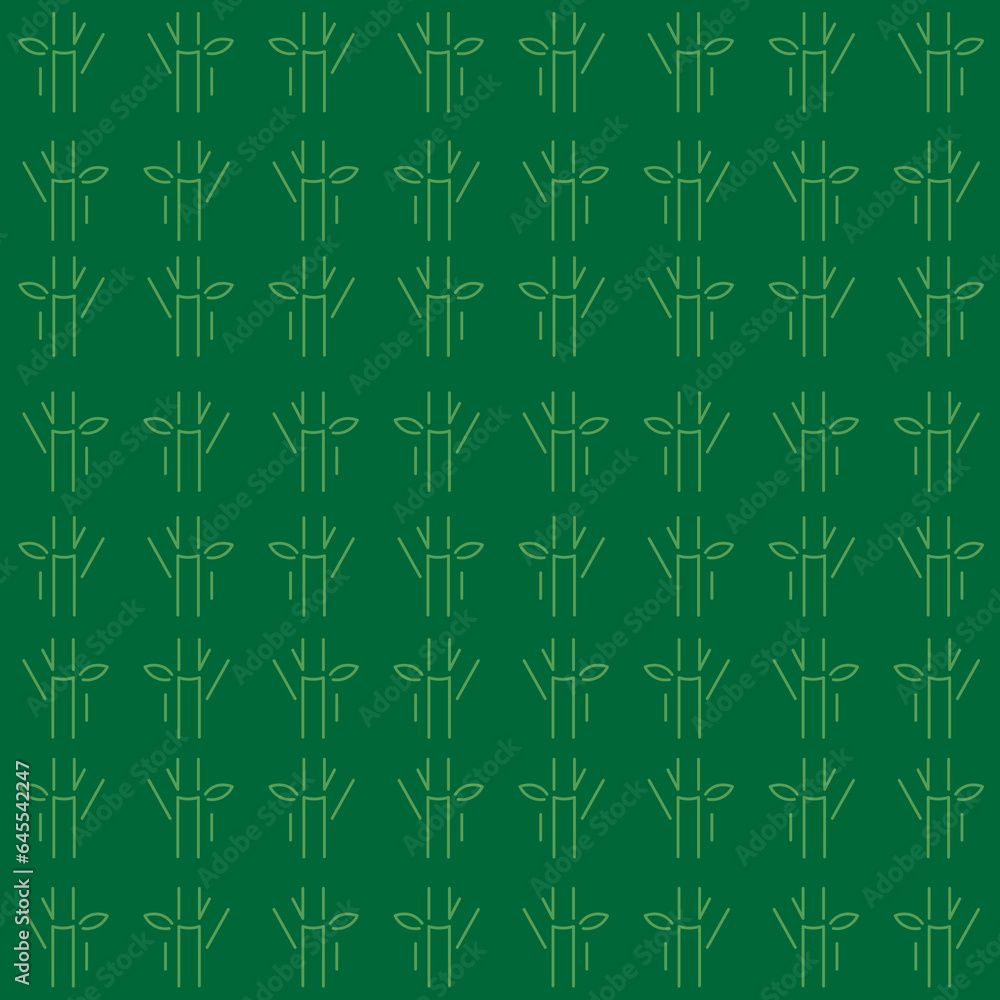 Chinese Bamboo Floral Seamless Pattern