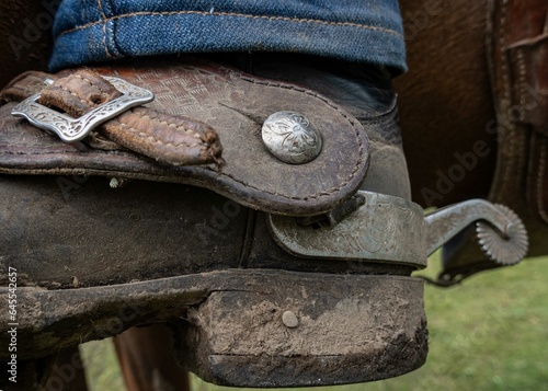 cowboy boot and saddle