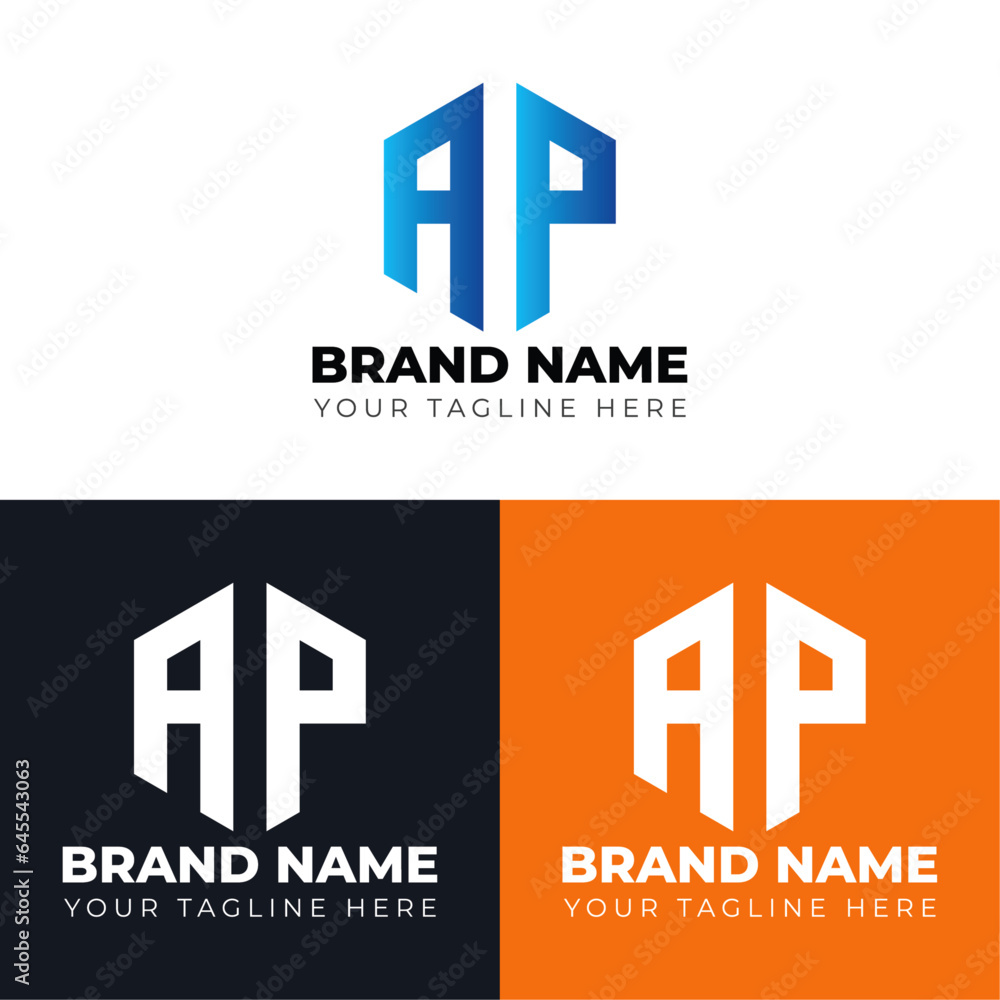 Two letters A P logo design ,Double letters polygon letter mark logo, Minimalist creative vector logo design template Two letters A P logo design ,Double letters polygon letter mark logo, Minimalist creative vector logo design template
