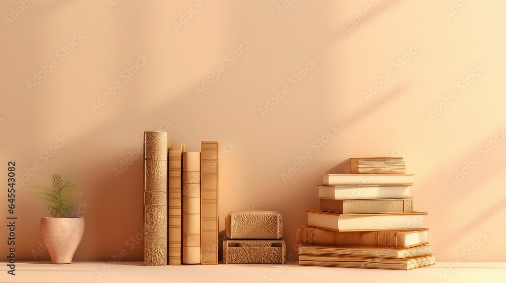 Stack of books on plain background Stack of books on plain background