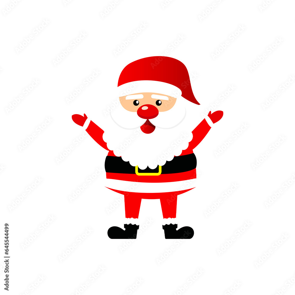 Christmas Happy Santa Claus With Arms Raised Transparent PNG Vector Illustration Clipart Christmas Happy Santa Claus With Arms Raised Transparent PNG Vector Illustration Clipart