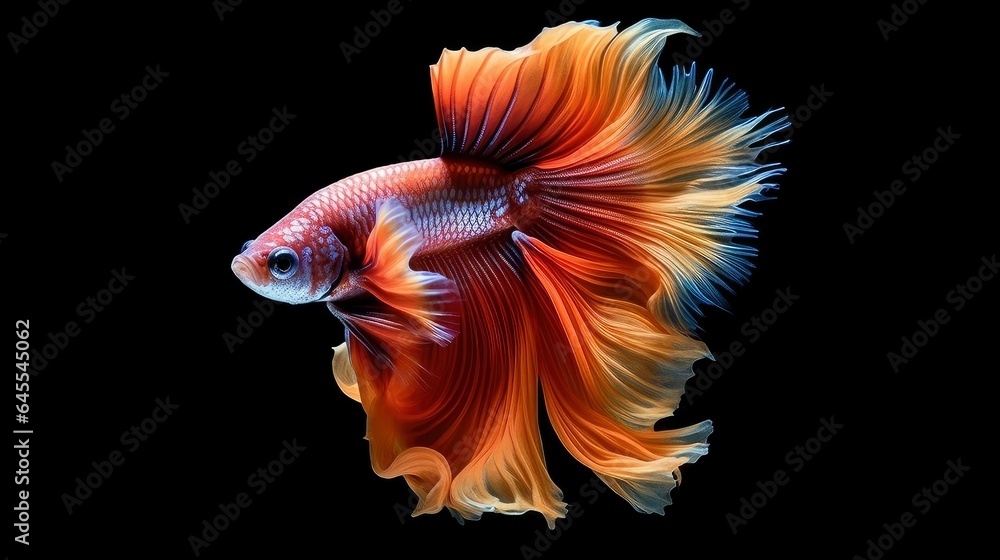 Fototapeta premium Betta fish on a dark background