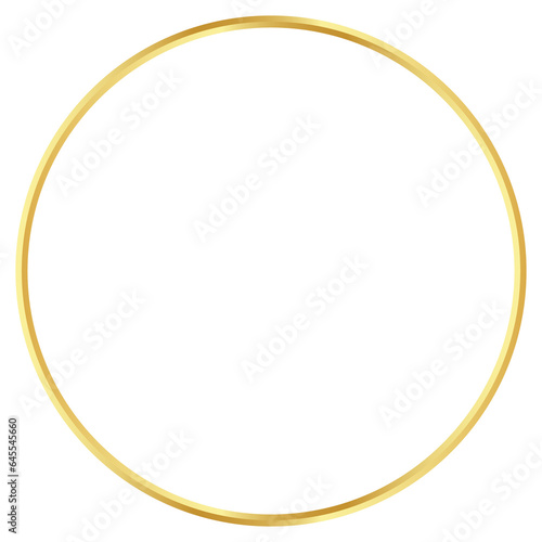 Golden circle frame border clipart