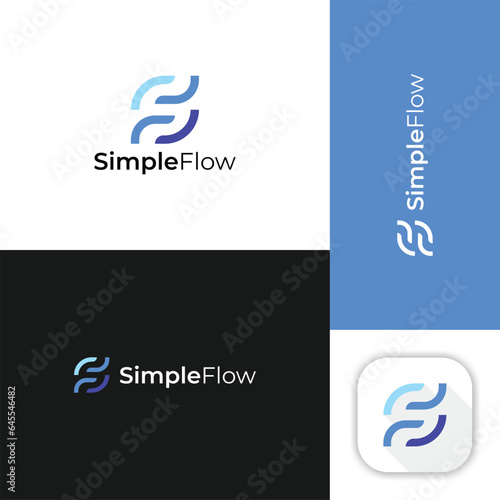 Letter FS, SF logo concept