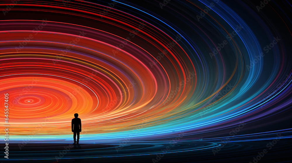 Lines, particle flows, build cosmic vortexes, network technology big data background Lines, particle flows, build cosmic vortexes, network technology big data background