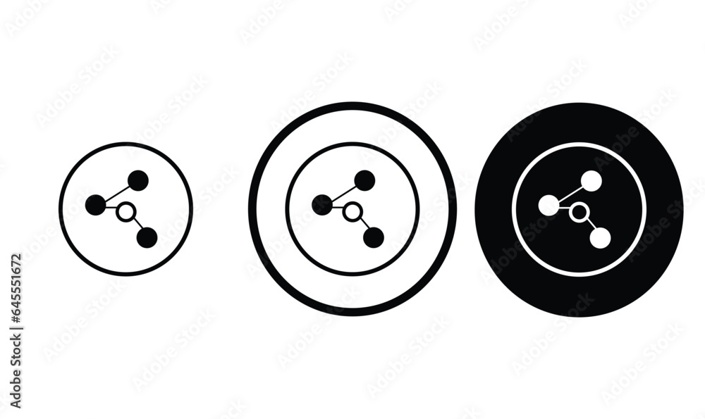 icon chart radar graph outline for web site design and mobile dark mode ...