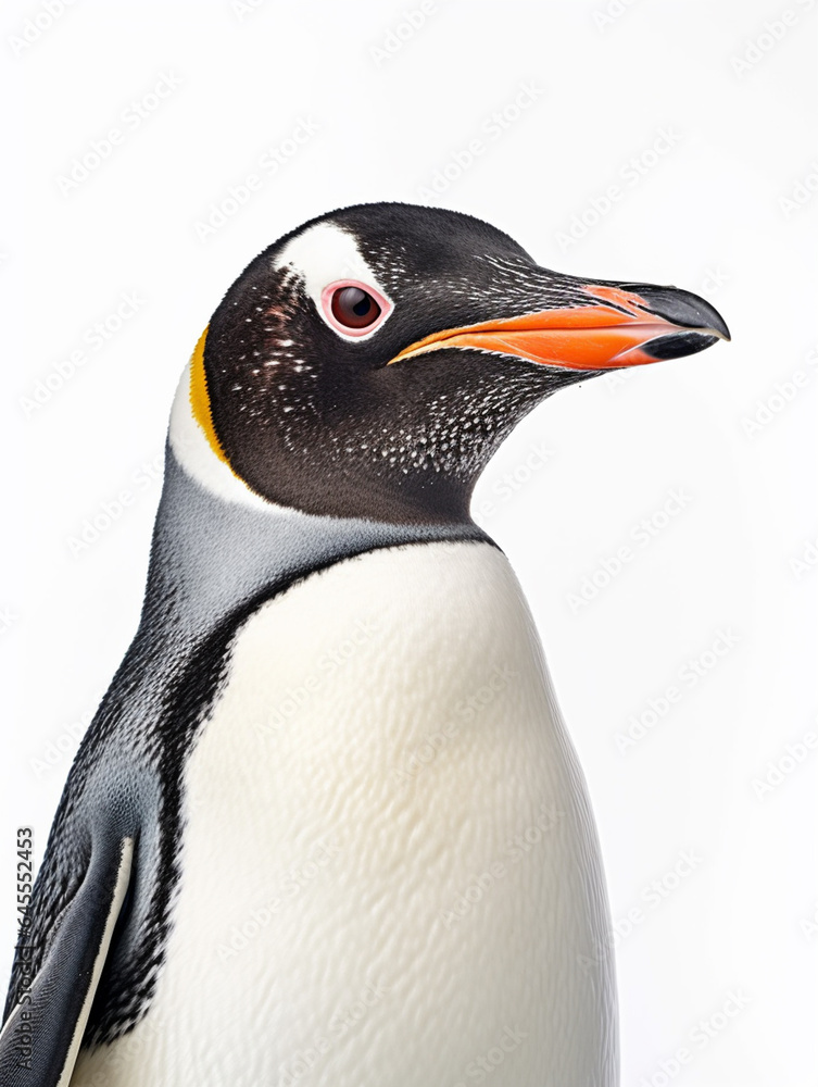 Naklejka premium Generative AI Cute and adorable penguin in a different style and place