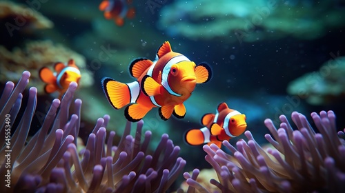 Underwater clown fish