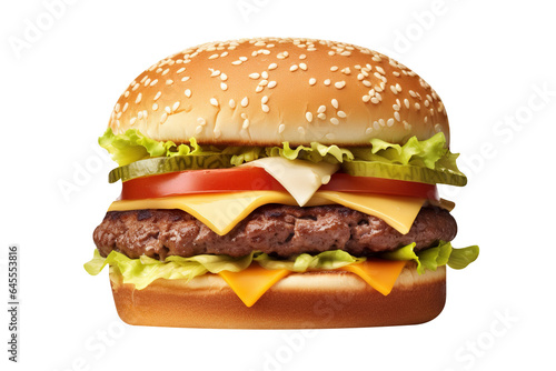 So Yummy hamburger street fast food isolated on transparent background 