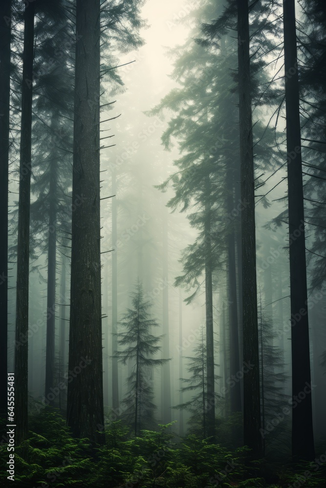 Obraz premium Foggy forest