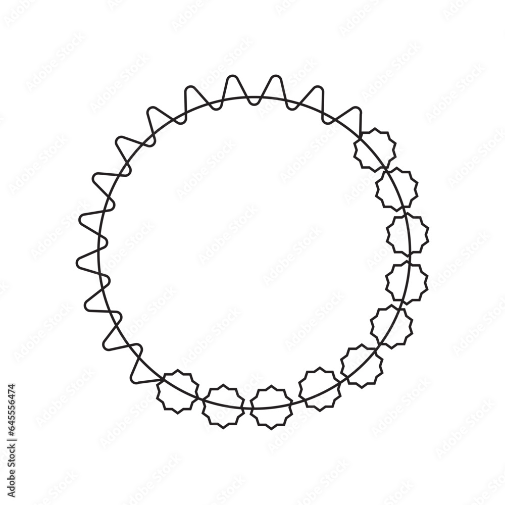 circle frame with line style circle frame with line style