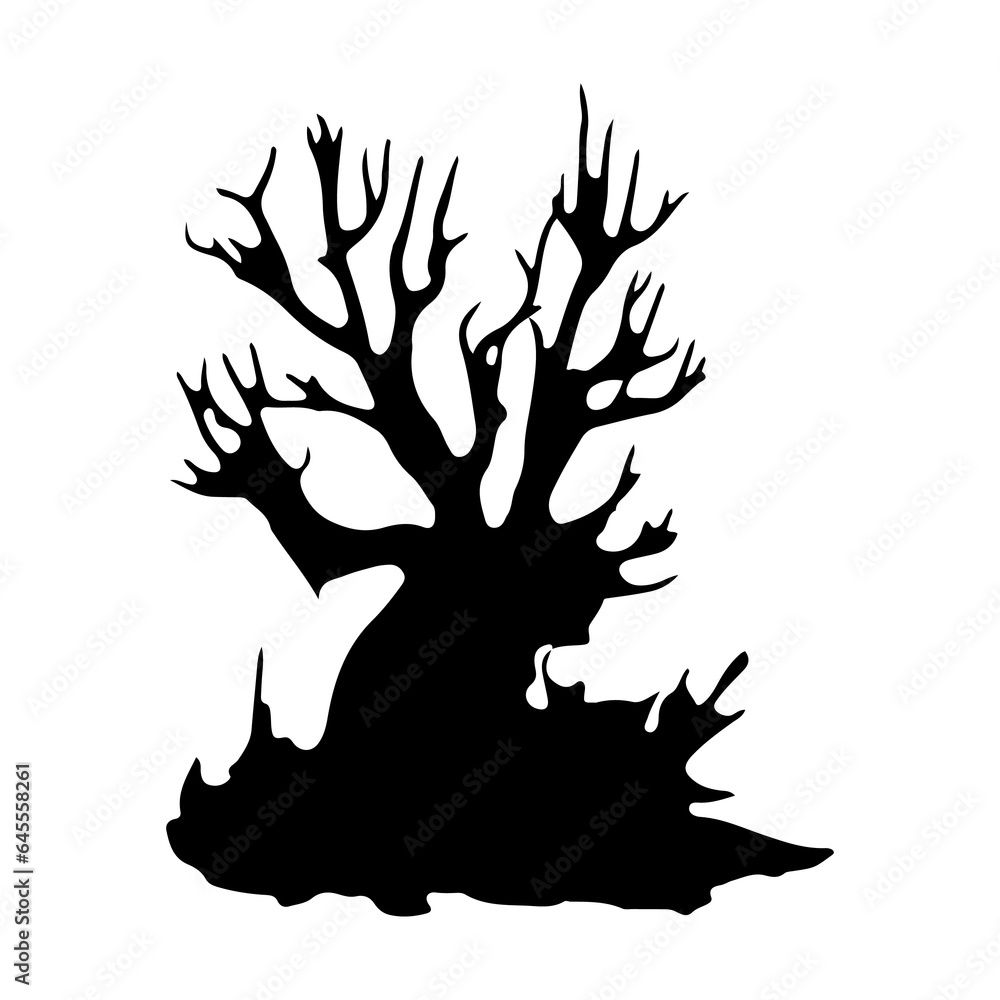halloween tree ,tree devil scary scary halloween illustration vector halloween tree ,tree devil scary scary halloween illustration vector