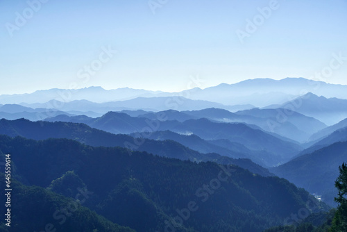 天狗木峠から望む紀伊山脈