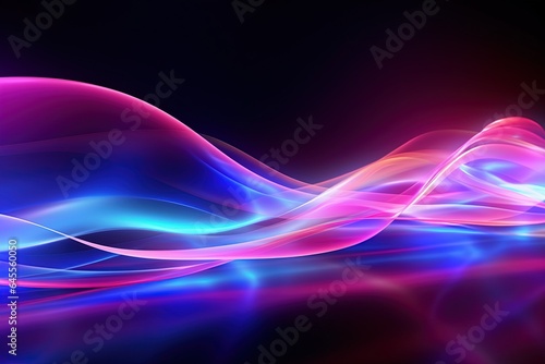 abstract futuristic background with pink blue glowing neon moving high speed wave lines and bokeh lights. Data transfer concept Fantastic wallpaper