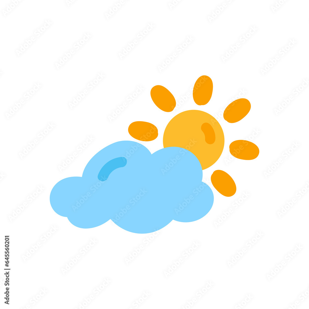 Fototapeta premium weather icon set sun rain thunderstorm dew wind snow cloud night sky for forecast