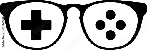 Simple gaming eyeglass and game controller