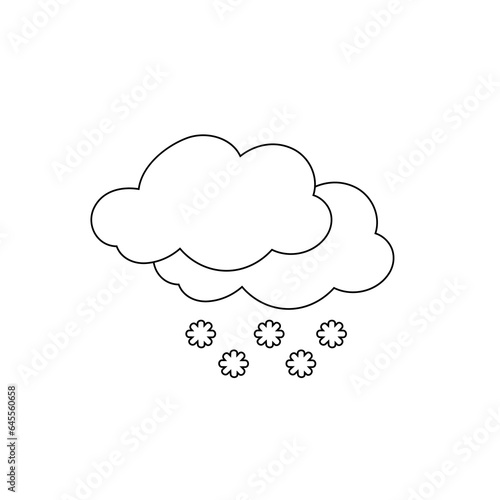 weather icon set sun rain thunderstorm dew wind snow cloud night sky for forecast © StockBURIN