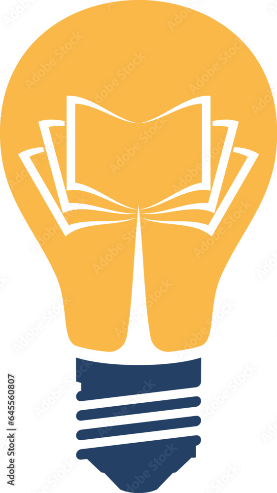 Obraz premium Light bulb with open book inside