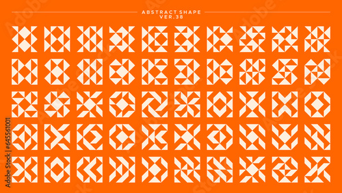 Set of line abstract bauhaus basic shape square for pattern, collage, poster,...