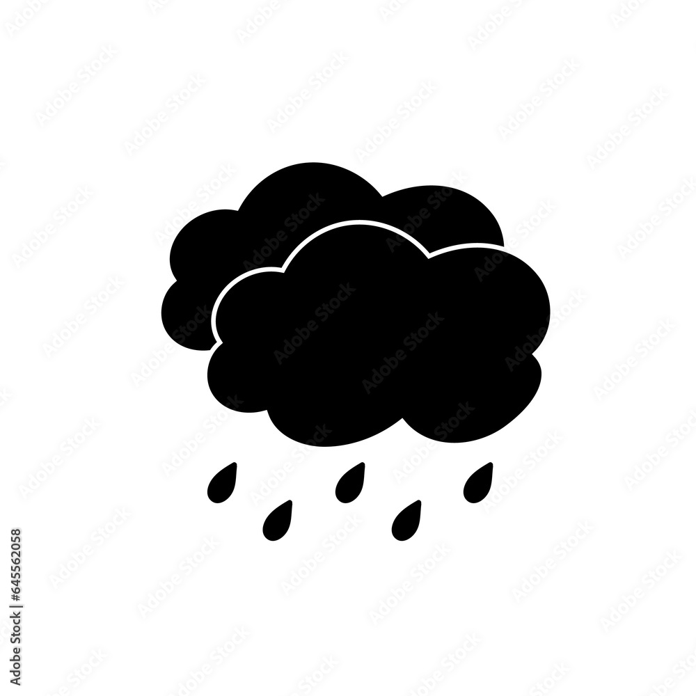 weather icon set sun rain thunderstorm dew wind snow cloud night sky for forecast