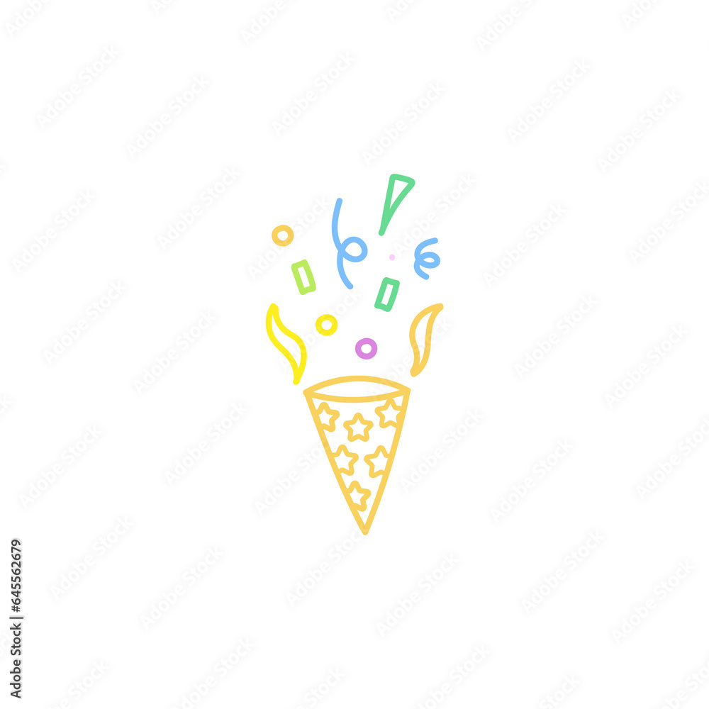 cute party popper isolated confetti explosion firecrackers celebration vector drawing illustration hand drawn style cute party popper isolated confetti explosion firecrackers celebration vector drawing illustration hand drawn style